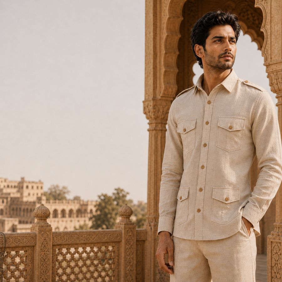 Linen Pleated Trousers